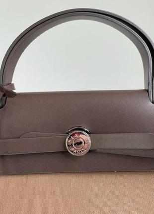 Hermes herbag zip 31 bag chocolate8 фото