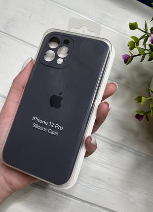 Чохол на iphone 12 pro про квадратні борти чохол на айфон silicone case full camera на apple айфон1 фото