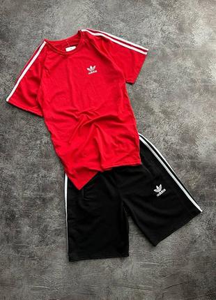 Футболка + шорти, базовий літній спортивний комплект adidas4 фото