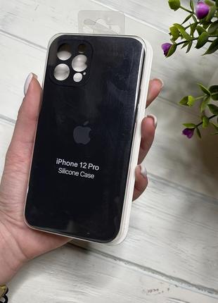 Чохол на iphone 12 pro про квадратні борти чохол на айфон silicone case full camera на apple айфон1 фото