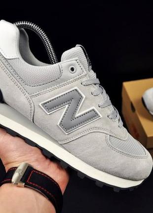 Кроссовки мужские new balance 574 light gray5 фото