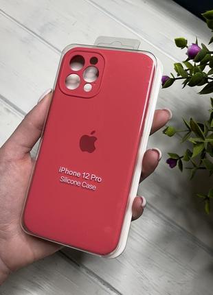 Чехол на iphone 12 pro об квадратных бортах чехол на айфон silicone case full camera на apple айфон1 фото