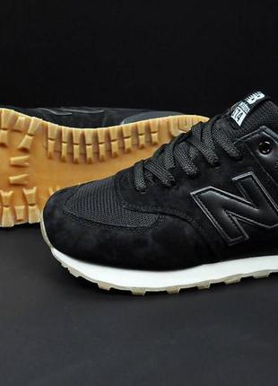 Кроссовки мужские new balance 574 black &amp; white👟5 фото