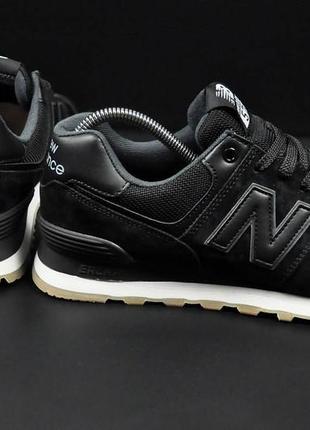 Кроссовки мужские new balance 574 black &amp; white👟6 фото