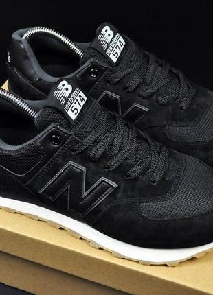 Кроссовки мужские new balance 574 black &amp; white👟1 фото