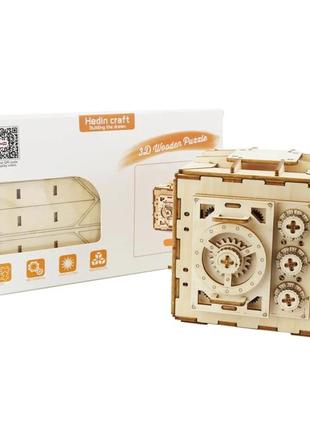 3д деревянные пазлы сейф 3d набор для творчества подарок конструктор