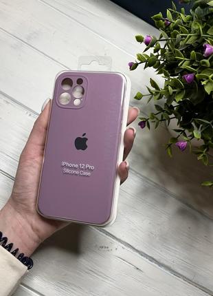 Чохол на iphone 12 pro про квадратні борти чохол на айфон silicone case full camera на apple айфон