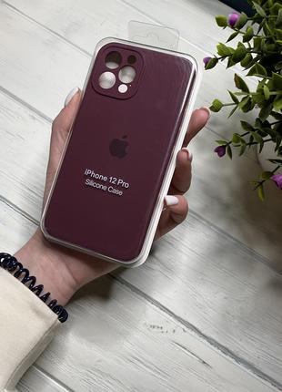 Чехол на iphone 12 pro об квадратных бортах чехол на айфон silicone case full camera на apple айфон1 фото