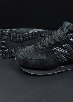 Кроссовки мужские new balance 574 all black2 фото