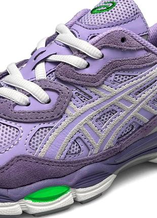 Женские замшевые кроссовки asics gel nyc purple фиолетовые повседневные кроссовки асикс гель весна лето2 фото