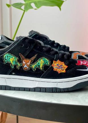 Кроссовки nike dunk low pro sb x neckface «black’9 фото