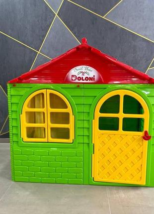 Садовый игровой домик для детей, домик игровой на улицу, пластиковый домик для детей, детский домик долони1 фото