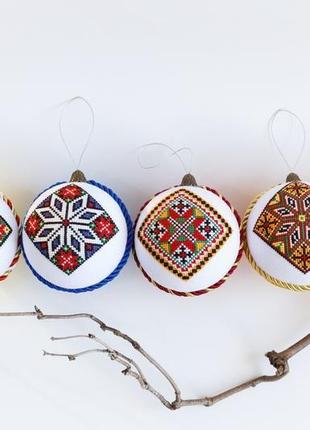 Набор новогодних украшений "ромбы" 5 шт.2 фото