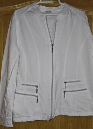 Белая лёгкая летняя куртка,бомбер, жакет collection5 фото
