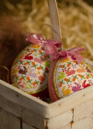 Набор декоративних яиц "кролик" 2 шт2 фото