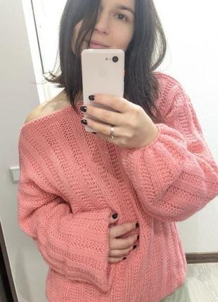 Супер нежный женственный свитер персикового цвета1 фото
