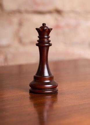Шахматные фигуры из дерева ручной работы коричневые6 фото