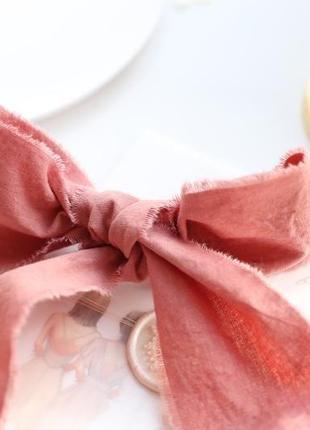 Хлопковая лента для оформления, декора, пригласительных цвета пыльной розы (rose tan)6 фото