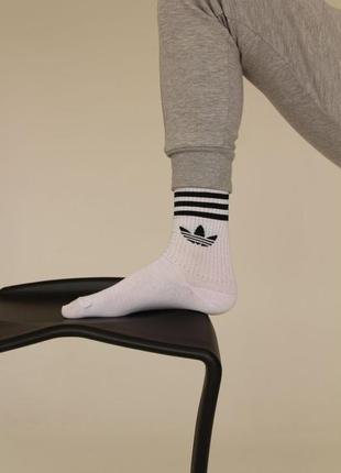 Высокие носки adidas &lt;unk&gt; носки адидас белые2 фото