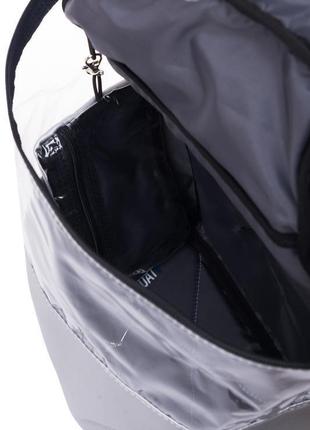 Рюкзак сірий з прозорими вставками8 фото
