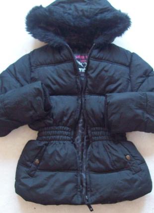 Куртка зима черная флис, длина 56 и 63 см.