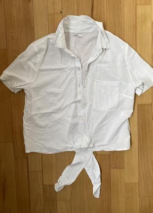 Белая рубашка летняя1 фото