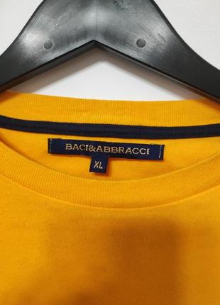 Лонгслив кофта футболка длинный рукав желтая спортивная прямая baci &amp; abbracci man, размер l5 фото