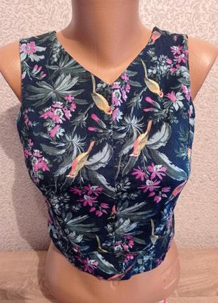 Топ майка в цветочный принт квітковий oasis