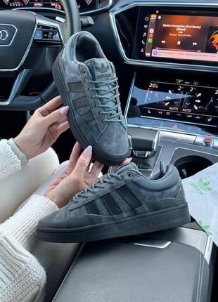 Кросівки adidas originals campus x bad bunny dark gray2 фото