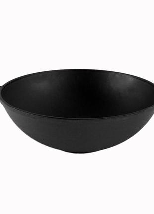 Чавунна сковорода wok з чавунною кришкою 4,7 л3 фото