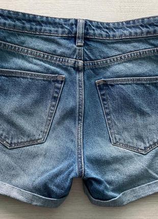 Женские короткие джинсовые шорты h&amp;m denim размер xs - s 34 regular ( средняя посадка)2 фото