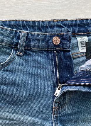 Женские короткие джинсовые шорты h&amp;m denim размер xs - s 34 regular ( средняя посадка)3 фото