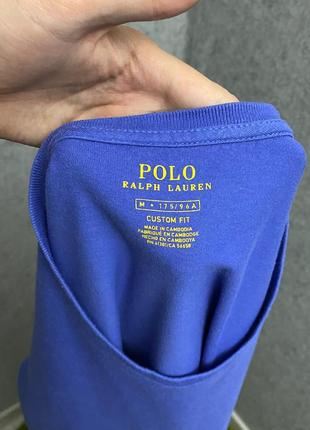 Блакитна футболка від бренда polo ralph lauren5 фото