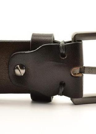 Классический коричневый итальянский кожаный ремень под брюки. подарок, подарочный набор.4 фото