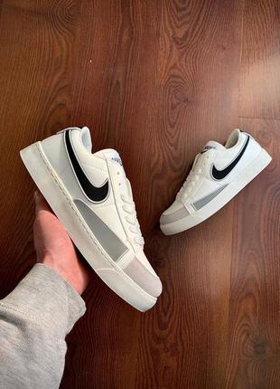 Кроссовки мужские nike blazer white &amp; black👟2 фото