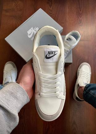 Кроссовки мужские nike blazer white &amp; black👟10 фото