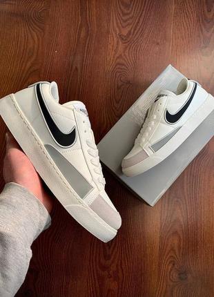 Кроссовки мужские nike blazer white &amp; black👟9 фото