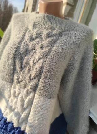 Классический пуловер в полоску, с рукавом 3/42 фото