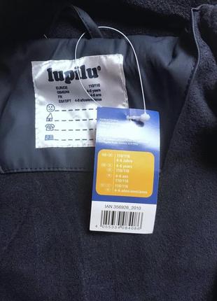 Дощовик на флісі куртка грязепруф хлопчику 110-116 см lupilu3 фото