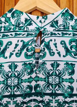 Удлиненная блуза, туника h&amp;m в орнамент.6 фото