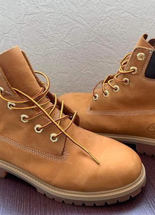 Ботинки boys тм "timberland" р.6/6,5/39,5/24,5 нубук2 фото