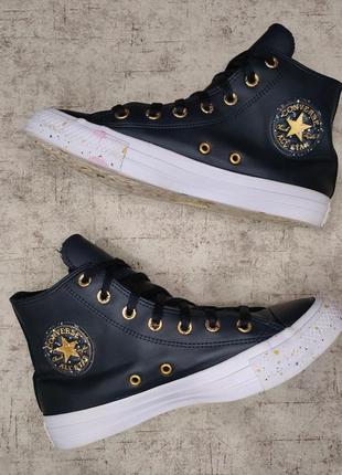 Кеди converse all star  оригінал високі шкіряні