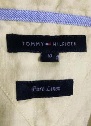 Ефектна якісна лляна сорочка американського бренду tommy hilfiger5 фото