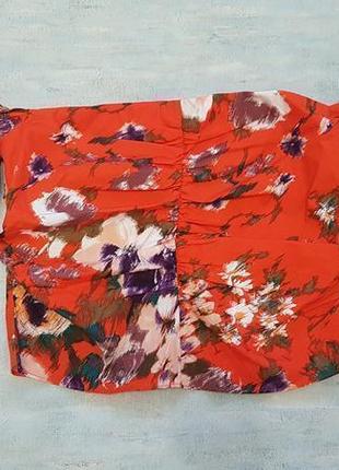 Блуза, кроп топ h&amp;m в цветочный принт.2 фото