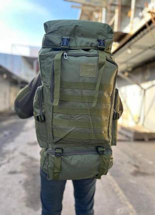 Большой армейский рюкзак баул олива. военный рюкзак7 фото