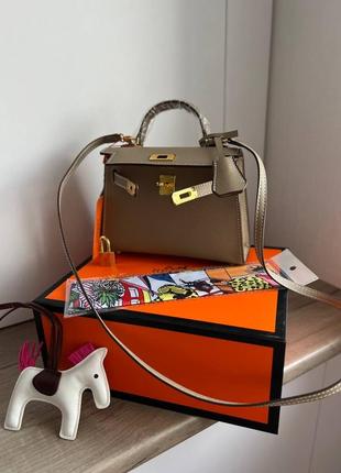 Сумка hermes kelly mini beige premium1 фото