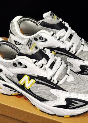 Кроссовки мужские new balance 725 white &amp; gray &amp; yellow👟