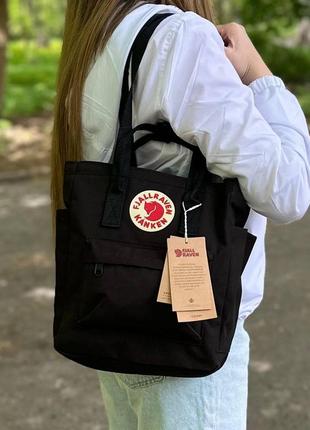 Черная женская сумка-рюкзак шоппер kanken bag, канкен. 8 l1 фото