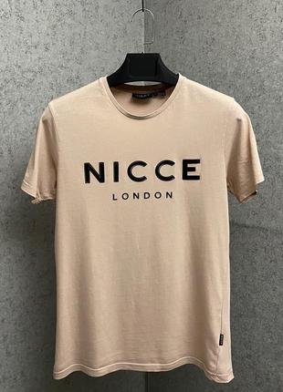 Персиковая футболка от бренда nicce london1 фото