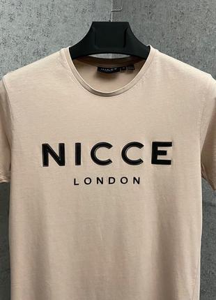 Персиковая футболка от бренда nicce london3 фото